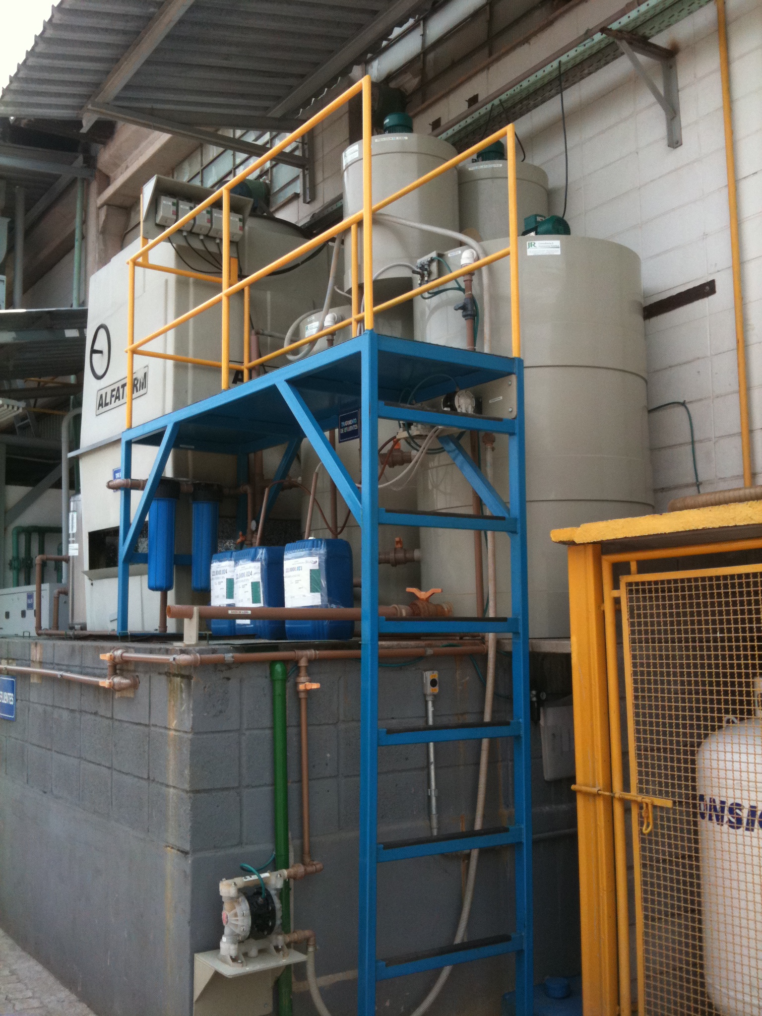 Estação compacta em área restrita