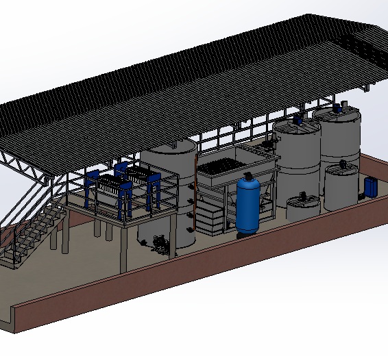 Projeto fornecido em modelo tridimensional